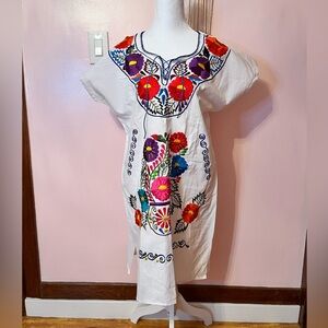 Source Unknown Multicolor Embroidered Dress